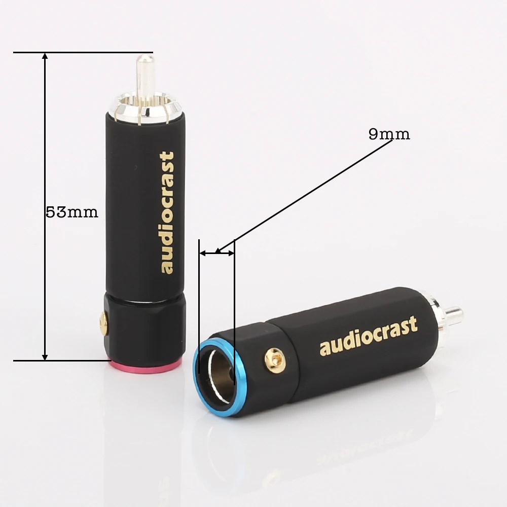 Il blocco della spina RCA placcato argento di alta qualità raccoglie il connettore HIFI del connettore A/V A saldare per il cavo fai da te