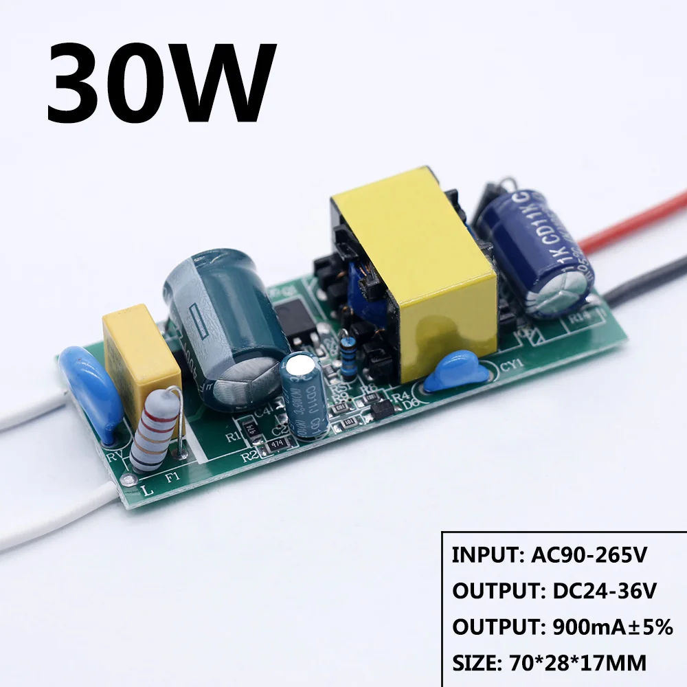 LED Driver 20W 30W 40W 50W DC24-36V Power Supply Constant Current Automatic Voltage Control Lighting Transformers For LED Lights