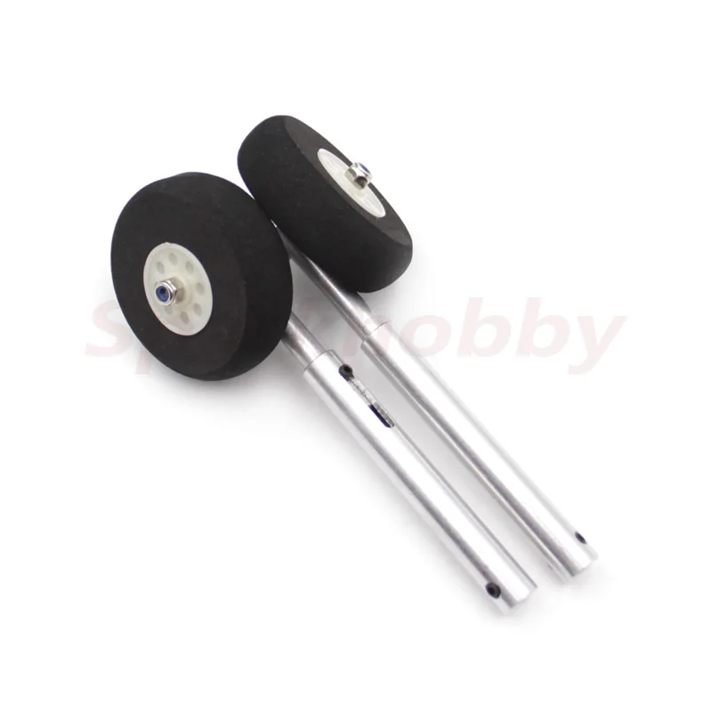 1Set Sparkhobby Aluminum Alloy Straight-bar Shock-absorbing Landing Gear 45mm Wheel For Remote Control Fixed-wing Aircraft RC