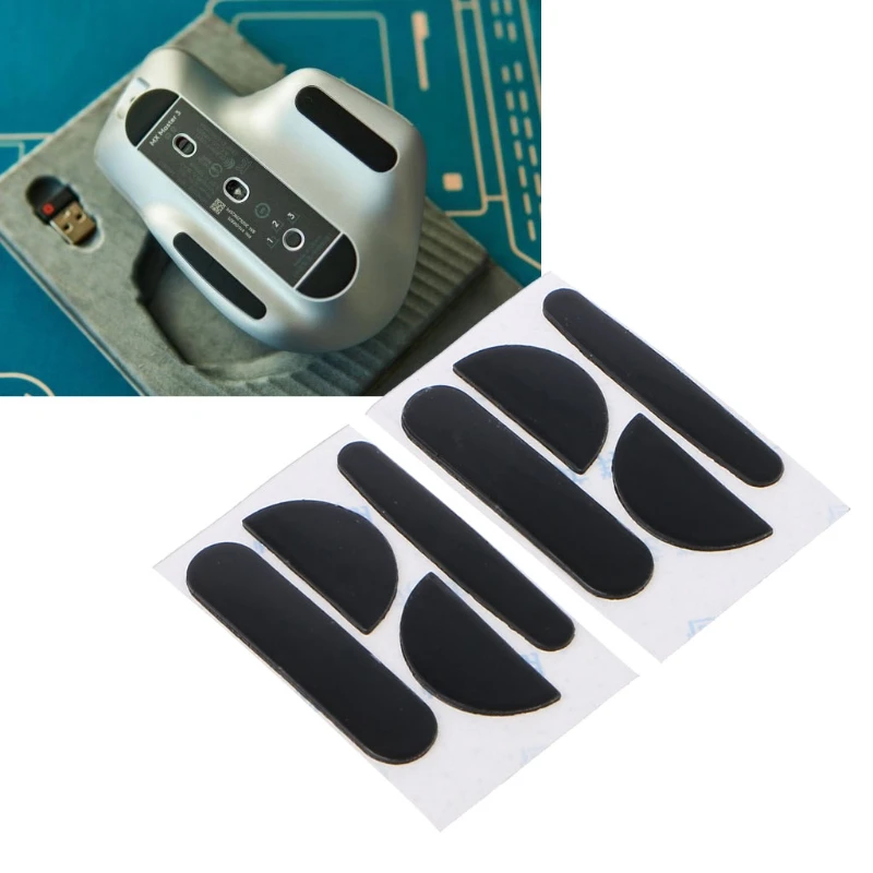 Mouse Skates Mouse Feet for MX Master 3S Mouse 2 Packs Replacement Black