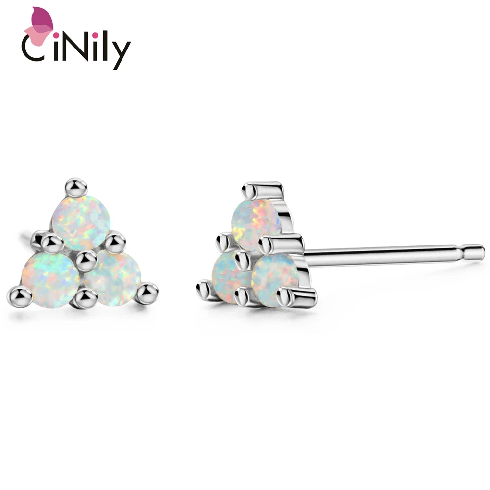 

CiNily White Gold Plated for Girls Exquisite triangle stud earrings for girls Jewelry