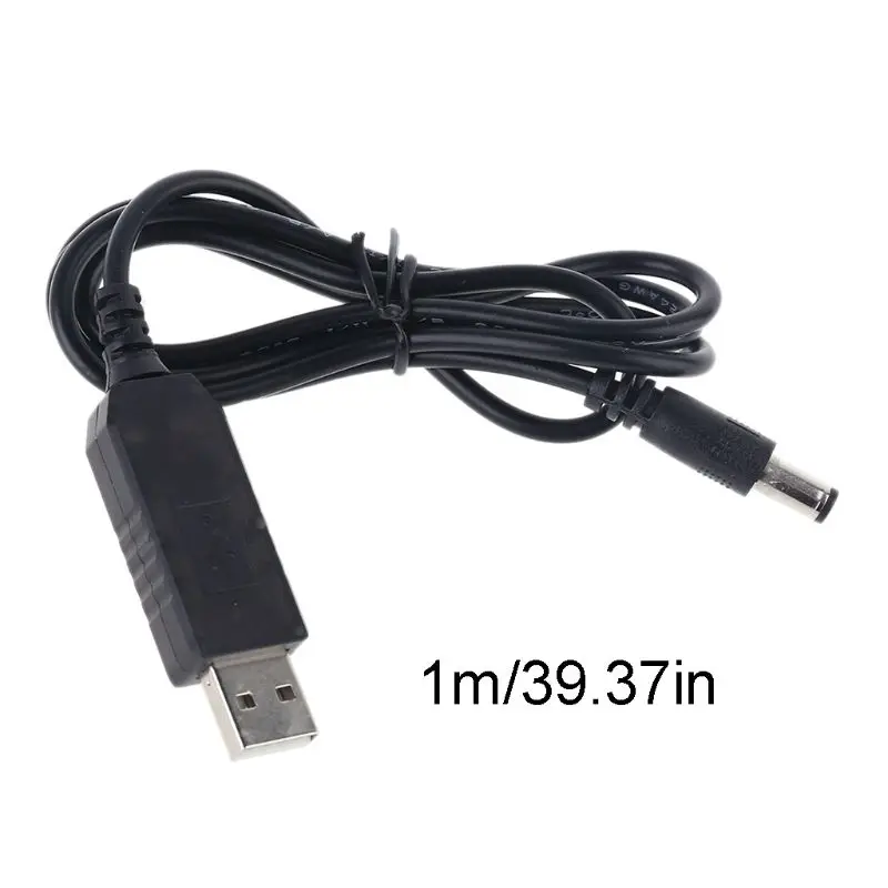 QC 3.0 USB To 5V-12V Adjustable Voltage Step Up 5.5x2.1mm Cable Power Boost Line For WiFi Router LED Strip 12V Device