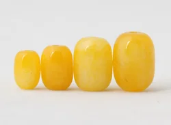 10pcs Hot Natural yellow Chalcedony Loose Bucket/Drum shape Beads