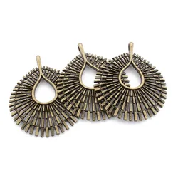 3PCS Antique Bronze Large Hollow Open Water Drop Charms Pendants for Jewellery Necklace Earrings Making