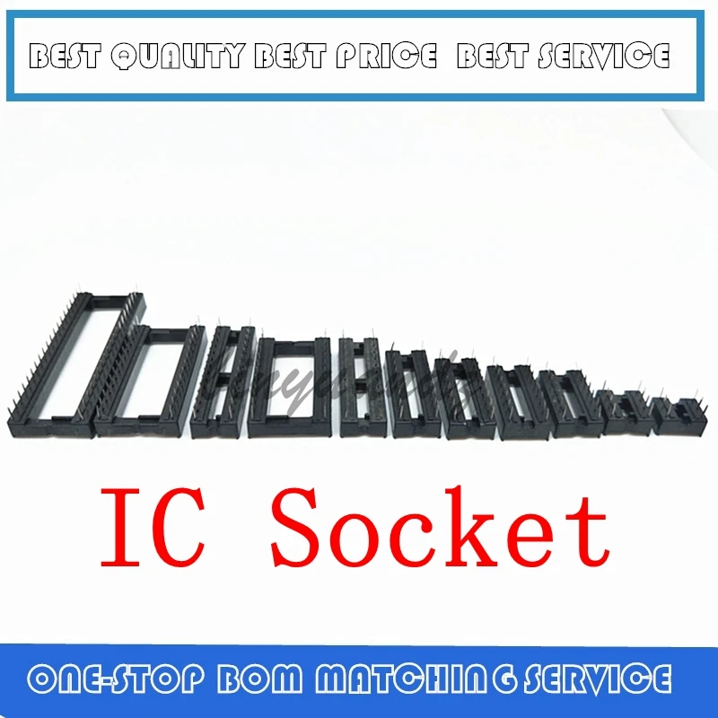 Разъемы IC DIP6 DIP8 DIP14 DIP16 DIP18 DIP20 DIP28 DIP40 контакты разъем DIP Socket 6 8 14 16 18 20 24 28 40 контактов, 5 шт.