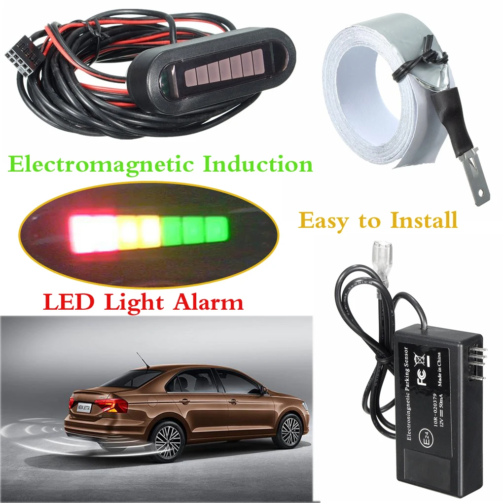 

Auto LED Electromagnetic Car Parking Sensor Reversing Reverse Backup Sensor System Alarm Car Accessory Set