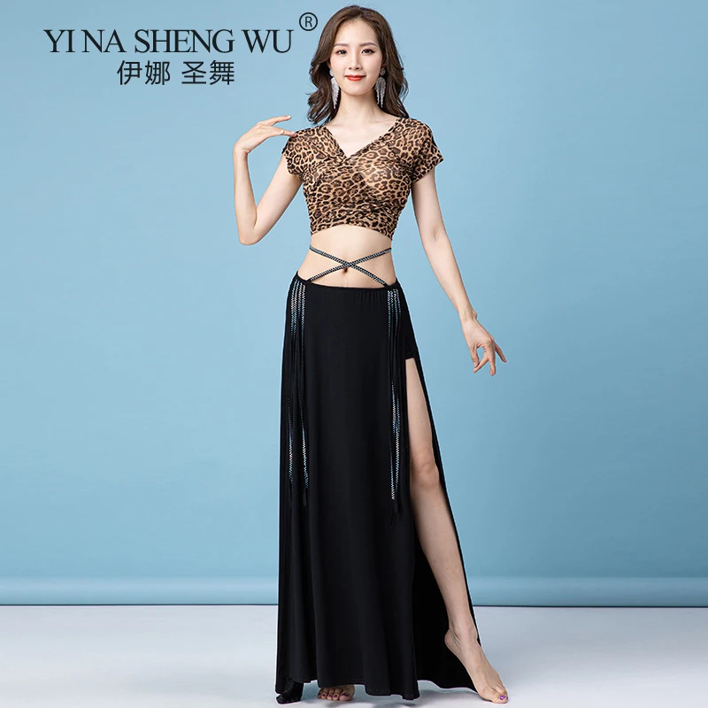 Nữ Múa Bụng Nhảy Dài Váy Thực Hành Quần Áo Cao Cấp Mới Gợi Cảm Rỗng Chia Dài Váy Top Bellydance Trình Diễn Trang Phục