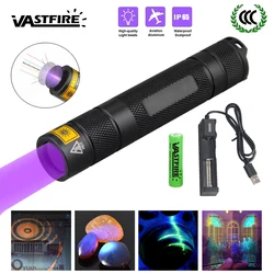 365nm UV Led Flashlight Ultra Violet Ultraviolet IP65 Waterproof Invisible Torch for Pet Stains Hunting Marker Detector Scorpion