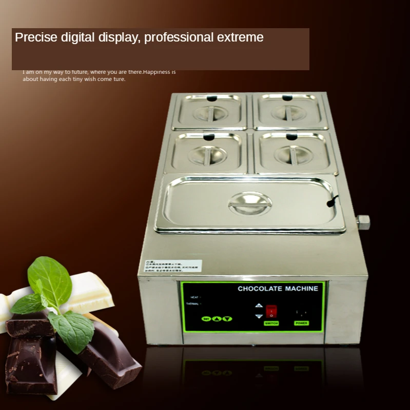 Máquina Eléctrica de fusión de Chocolate, 220V, 110V, 5 rejillas, calentador de olla para derretir Chocolate, de alta calidad