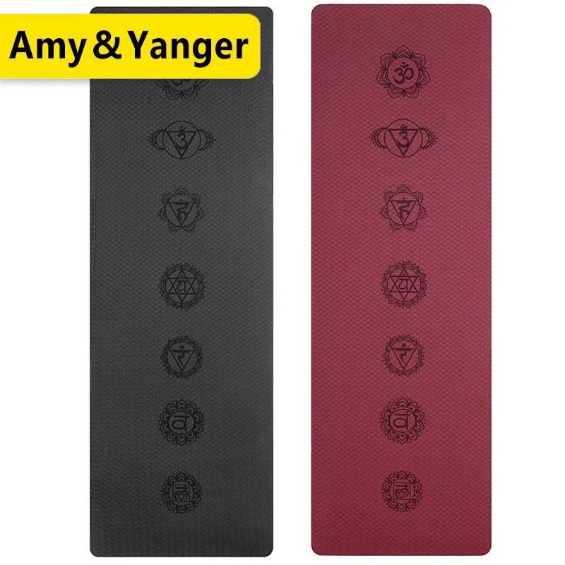 Non-slip TPE Yoga Mats For Fitness Pilates Gym Exercise Sport