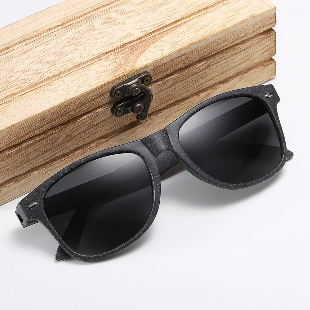 GM Polarized Wooden Straw Sunglasses Can Be Decomposed Natural Material S7061