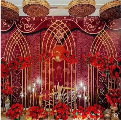 Wedding props iron background screen wedding background Ferris wheel English screen iron five doors