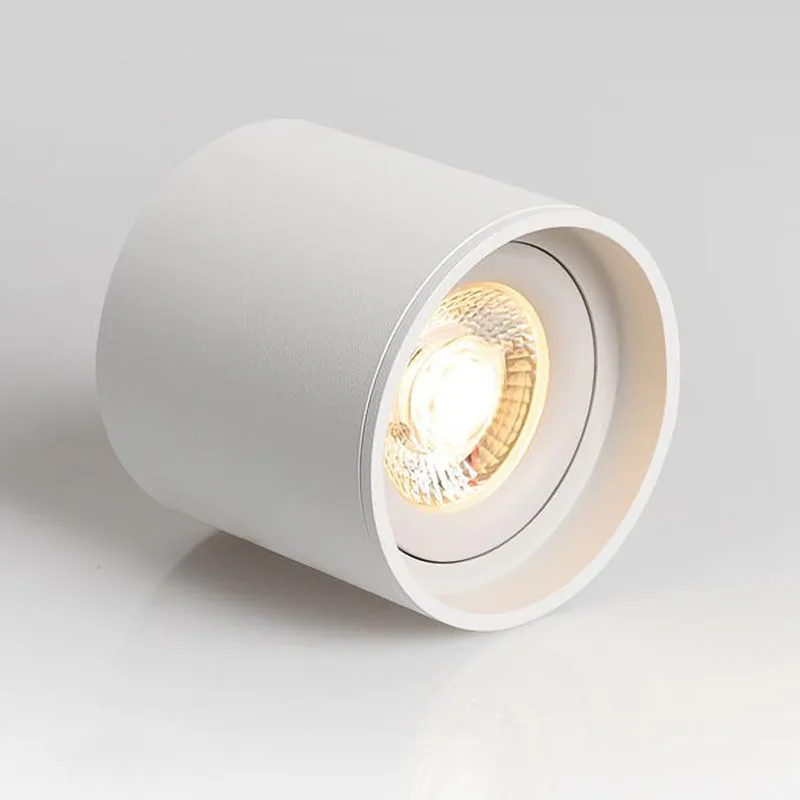 Surface Mount Dimmable Cylinder LED Downlights 7W 9W 10W 15W 18W 20W COB Ceiling Spot Lights AC85~265V Round Lamps Lndoor Light