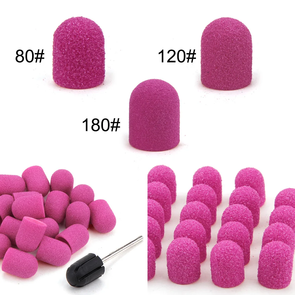 Tapas de lijado de uñas con goma para manicura y pedicura, bandas de lijado para arte de uñas, removedor de esmalte de Gel UV, herramienta de uñas, 10x15/13x19, 20 unidades