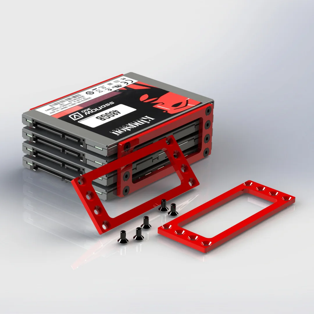 2.5 Inch PC SSD HDD Cages Bracket Solid State Drive Frame Multi Layer Box Stacking External HD Cabinet Docking Station Base SATA