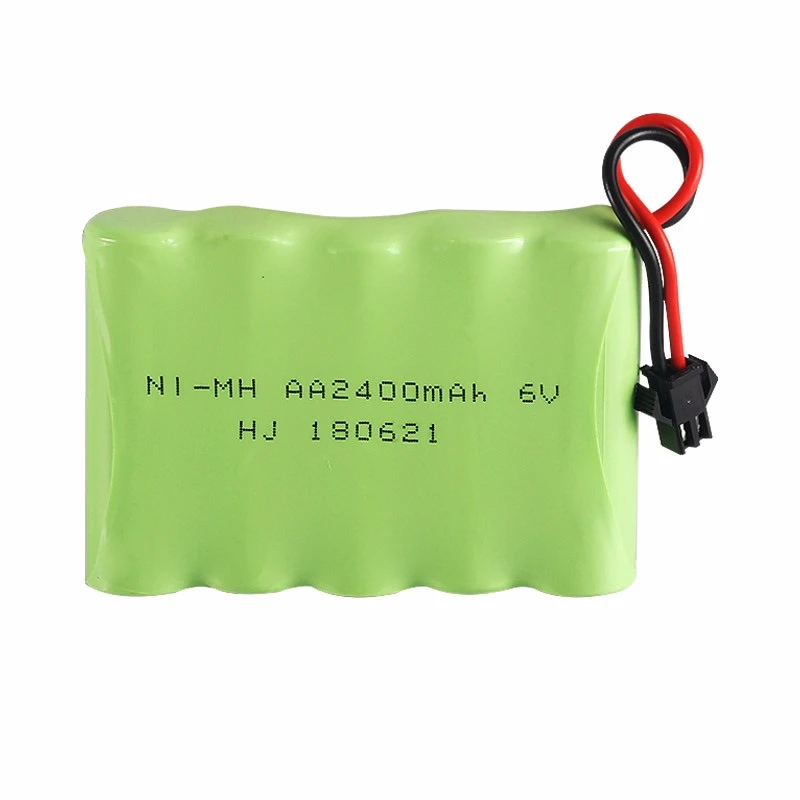 (SM Plug) Ni-MH 6v 2400mah Battery + USB Charger For Rc toys Cars Tanks Trucks Robots Boats Guns AA 6v Rechargeable Battery Pack