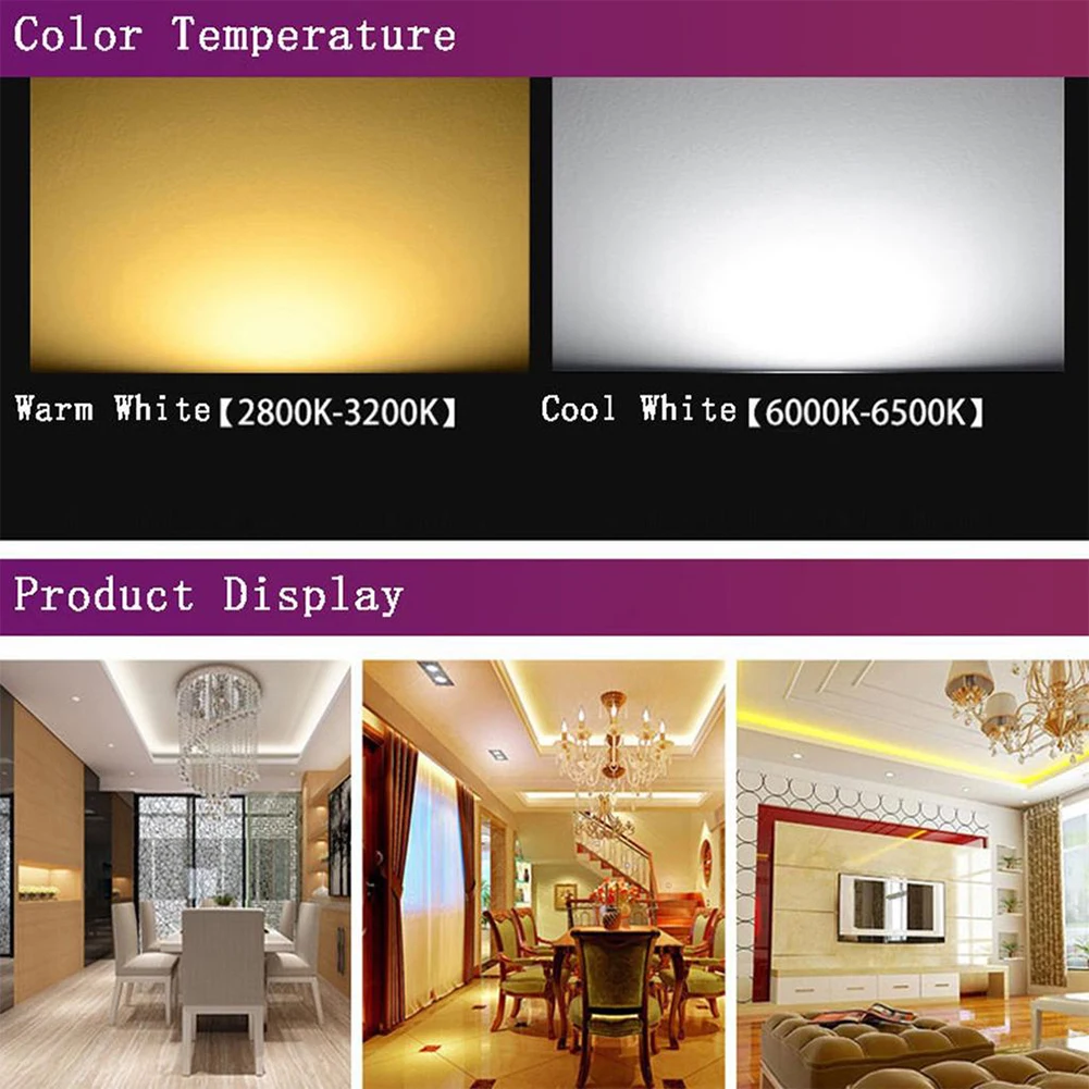 USB LED Book Lights 3LEDs Bulb 5V Power Input White 5000K Warm White 3000K USB Night light