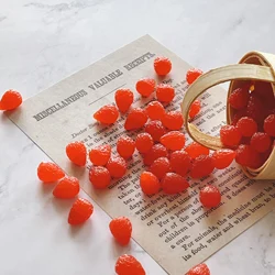 100PCS/LOT PVC Mini Fake Strawberry Simulation Fruit Artificial Food Japanese Deco Parts DIY Cute Home Decoration Gifts