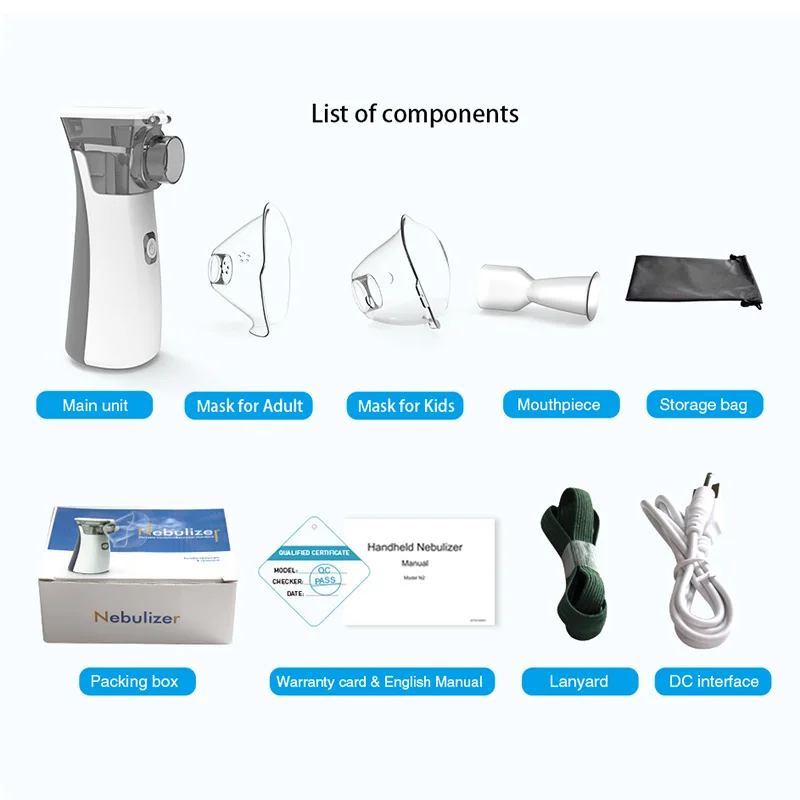 Imagem -05 - Nebulizador Médico Portátil Atomizador para Crianças Adultas Cuidados de Saúde Usb Mini Portátil Nebulizador Dispositivos de Vapor Mais Novo