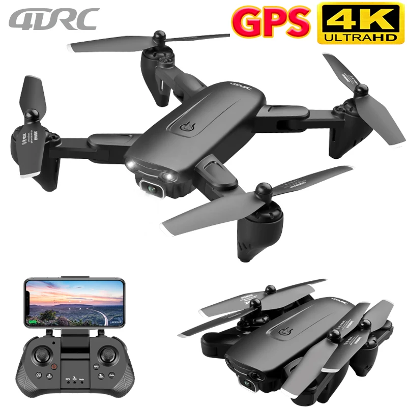 4DRC F6 GPS Drone With Camera RC Quadcopter Drones HD 4K WIFI FPV Foldable Off-Point Flying Photos Video Dron Helicopter Toys