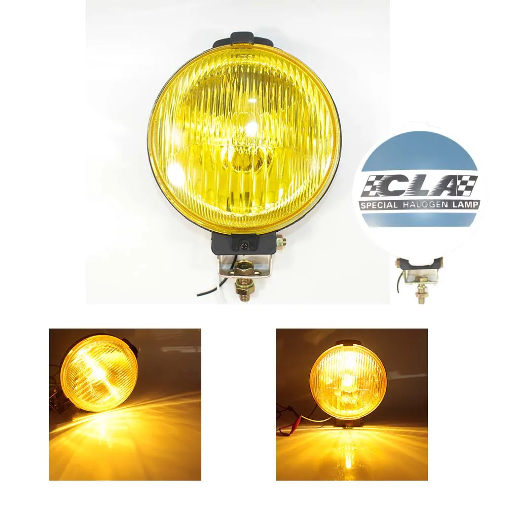 2 PCS * 6 Inch White Yellow Glass  SUV Auto Driving Fog Light