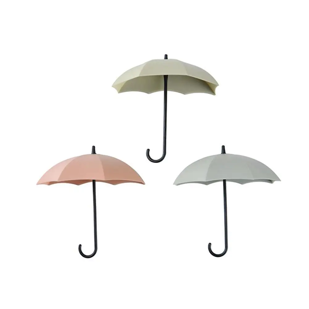 Gancho de parede guarda-chuva para porta, chaveiro, chaveiro, ganchos decorativos, ferramentas de banheiro, acessórios de cozinha, 3 pcs