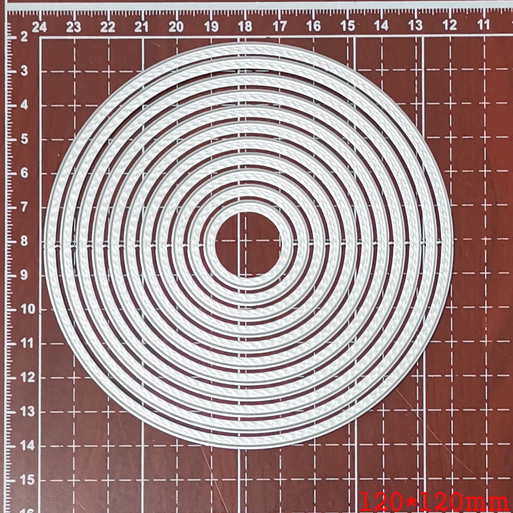 Warstwowa okrągła oprawka do cięcia metalu szablony do rękodzieło obramowanie szablony do albumu do scrapbookingu DIY album dekoracyjne wytłaczanie