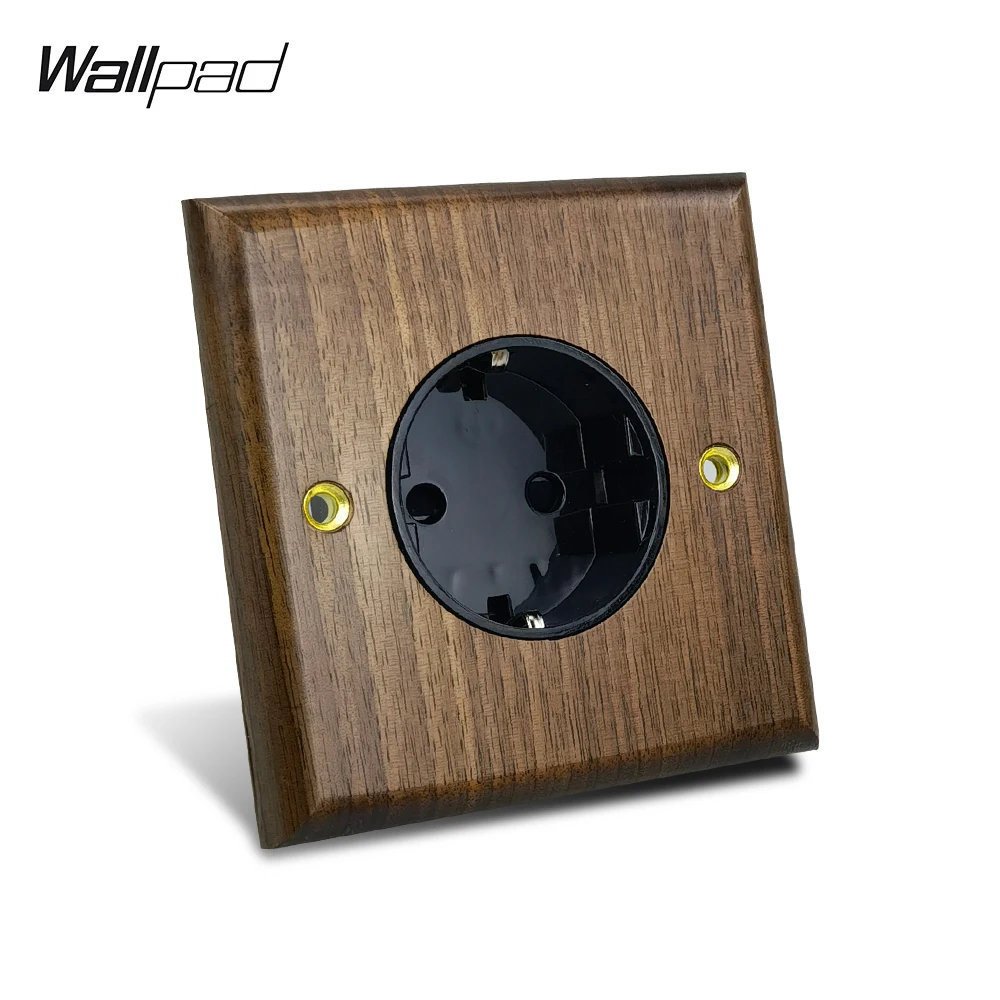 Placa de madeira maciça reino unido ue tomada de parede com carga usb, 1-4 gang interruptor de parede de bronze, montagem em superfície, venda quente