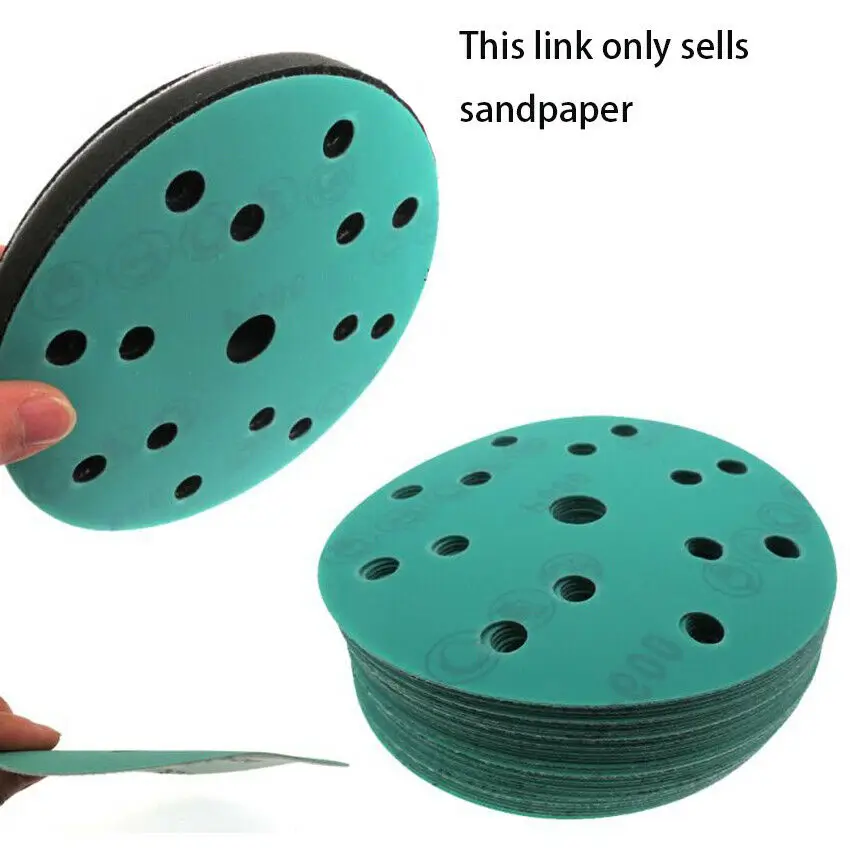 6 Inch 150mm Wet & Dry Sanding Discs Film Sandpaper Pads Hook Loop 60-2000 Grit 15 Hole