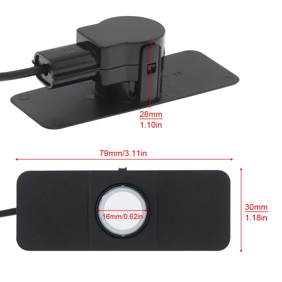 13mm Car Parking Sensor 2.5 M Original Cables Flat Sensors for Car Vehicle Monitor Reverse System Automatically activates