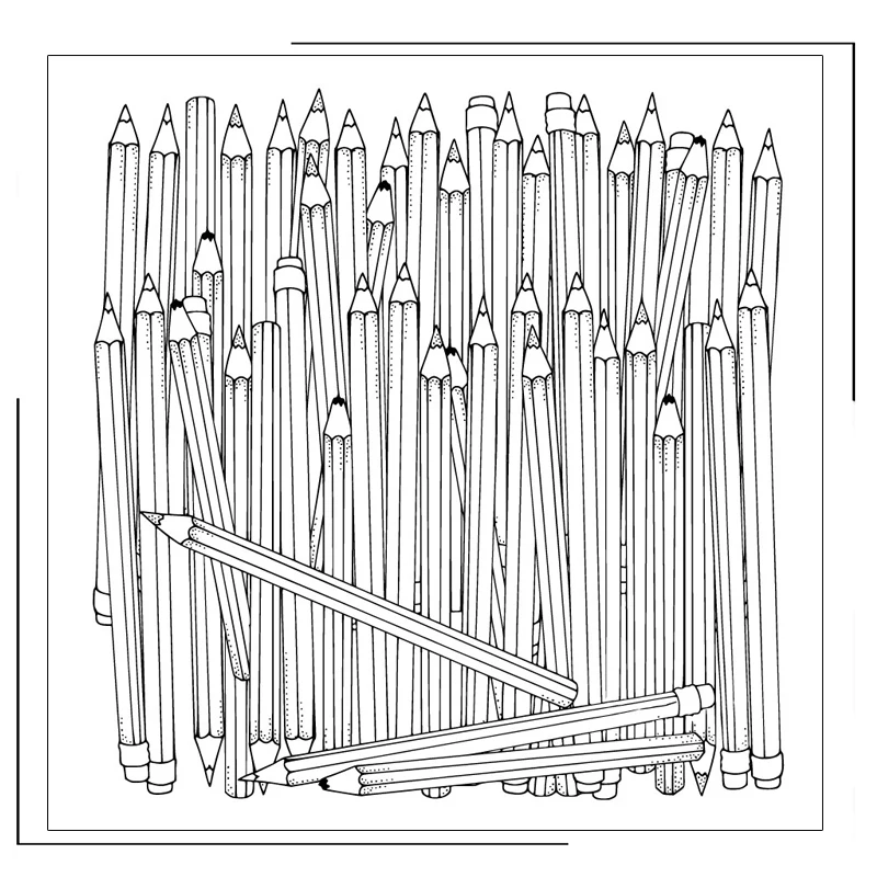 Pencil Pattern Clear Stamps Scrapbooking Crafts Decorate Photo Album Embossing Cards Making Clear Stamps New