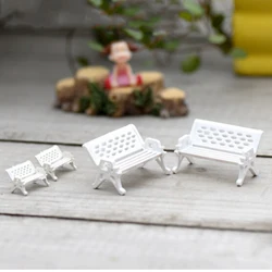 1/5pcs  Mini Garden Ornament Miniature Park Seat Bench Craft Fairy Dollhouse Decor Micro Home Landscape Ecology Accessories