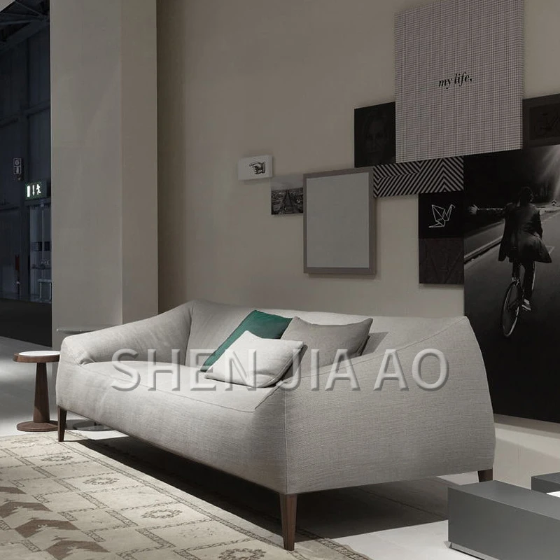 1PC Three-position Fabric Sofa Nordic Style Small Apartment Living Room Sofa Combination Simple Design Cotton Fabric Sofa