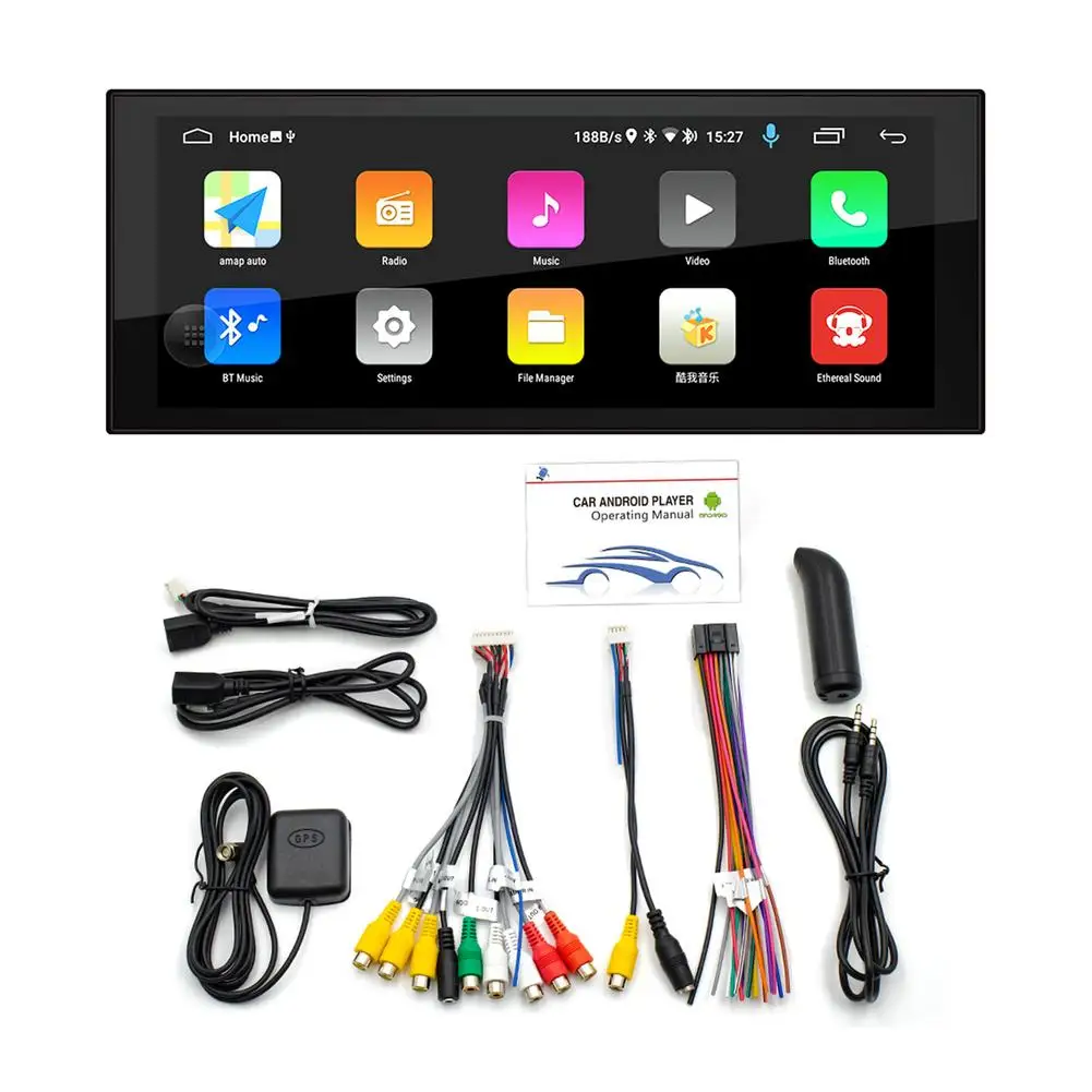 

Wireless Car Radio For Android 10.1 System 1 DIN Mp5 1 Single DIN Car Radio 6.9-inch Digital LCD Touch Screen Support WiFi & GPS
