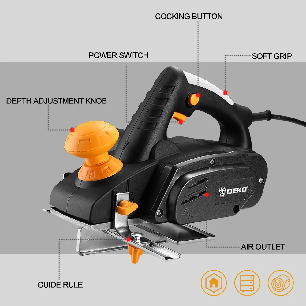 다이나믹 에어쿠션 데코 DKEP900 220V 900W 전기 평면 평면 손으로 전원 도구 나무 절단 액세서리와 함께 개최