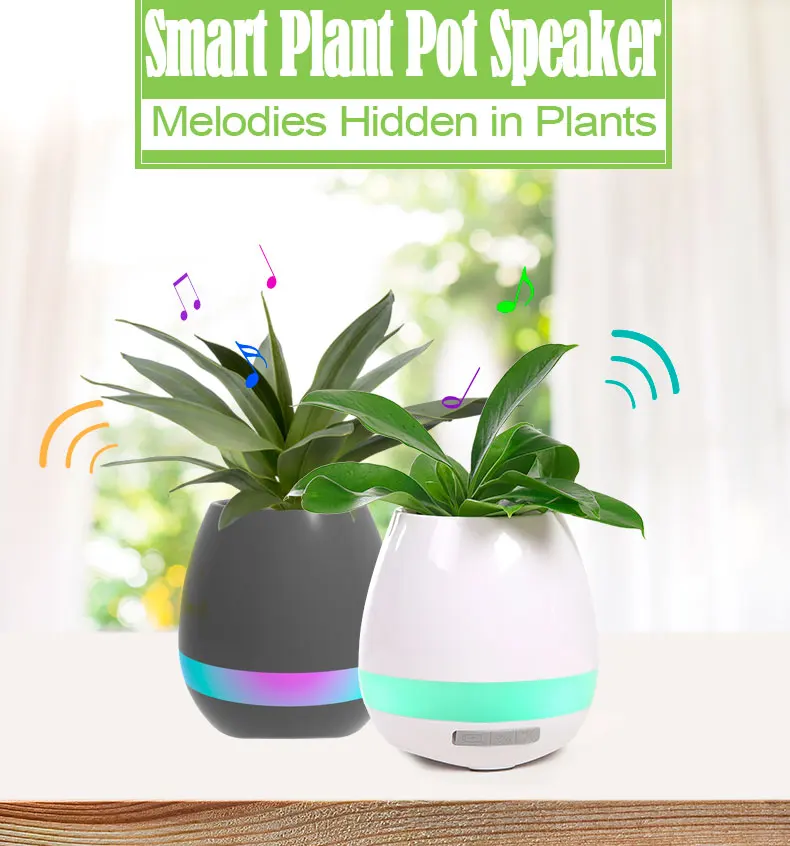 

Smart Music Flowerpot Touch Control Creative Gift Piano Music Flowerpot Bluetooth Speaker Mini Sound Voice Box Garden Pot