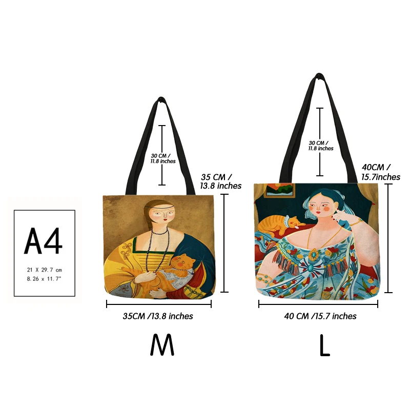 Tote Bags for Women Van Gogh Artist Redesign Gustav Klimt Tear Classic Painting  Mona Lisa Handbag Shopping Bag for Groceries