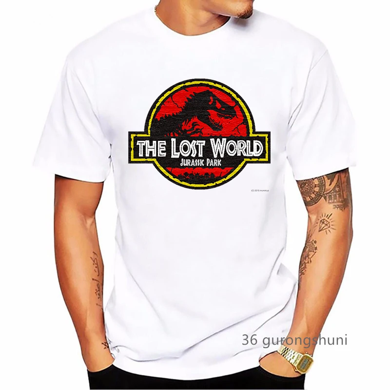 2024 New Funny Jurassic Park T Shirt Dinosaur Graphic Print T-Shirt  Vintage Men Tshirt Men Clothes Short Sleeve T-Shirts