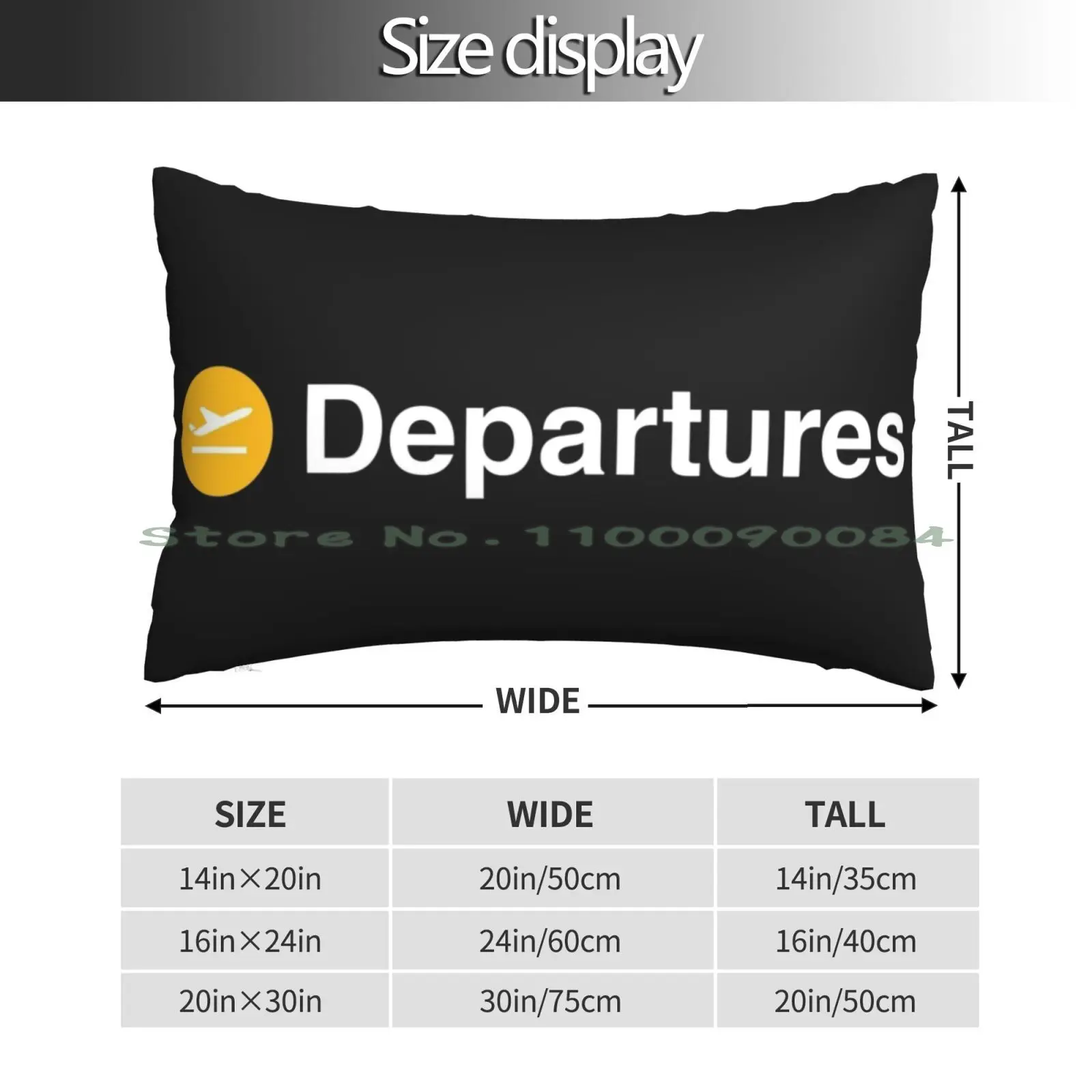 Departures Airport Sign Pillow Case 20x30 50*75 Sofa Bedroom Angels Cherubs Aesthetic Tumblr Vsco Pinterest Cute Pretty Art Hoe