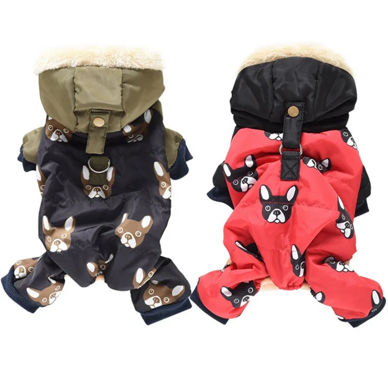 Winter Warm Dog Clothes French Bulldog Dog Costumes Snow Down Jacket Coat For Puppies Small Medium Animal Pugs Pet Cat Clothes