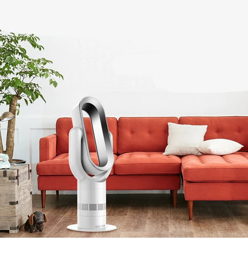 Kalt- und Warmluft-Ventilator mit Fernbedienung, blattloser Kühlventilator, 220V, ultra-leiser elektrischer Ventilator, Luftreiniger, Top-Qualität, Timer 1-9 Stunden – Detail 24