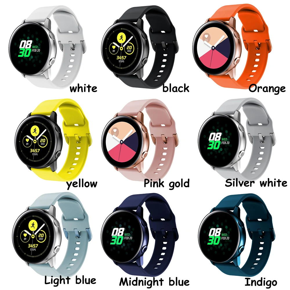 20mm Strap for Samsung Galaxy Watch 4 40mm 42mm 44mm Band Gear Sport Wrist Bracelet Samsung Watch Active 2 40mm 44mm 46mm correa