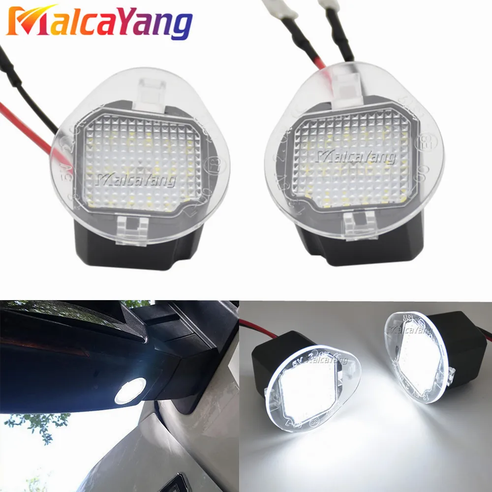 البركة ترحيب ضوء ل جيب جراند شيروكي 2014 - 2017 سطوع عالية LED الجانب تحت مرآة مصباح البركة ضوء تصفيف السيارة