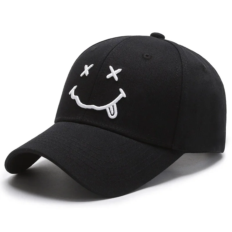 Cute Smile Baseball Cap Smiling Face Happy Dad Hat Casual Dad Baseball Cap Embroidery Cap Adjustable Snapback Hat Sport Sun Hats