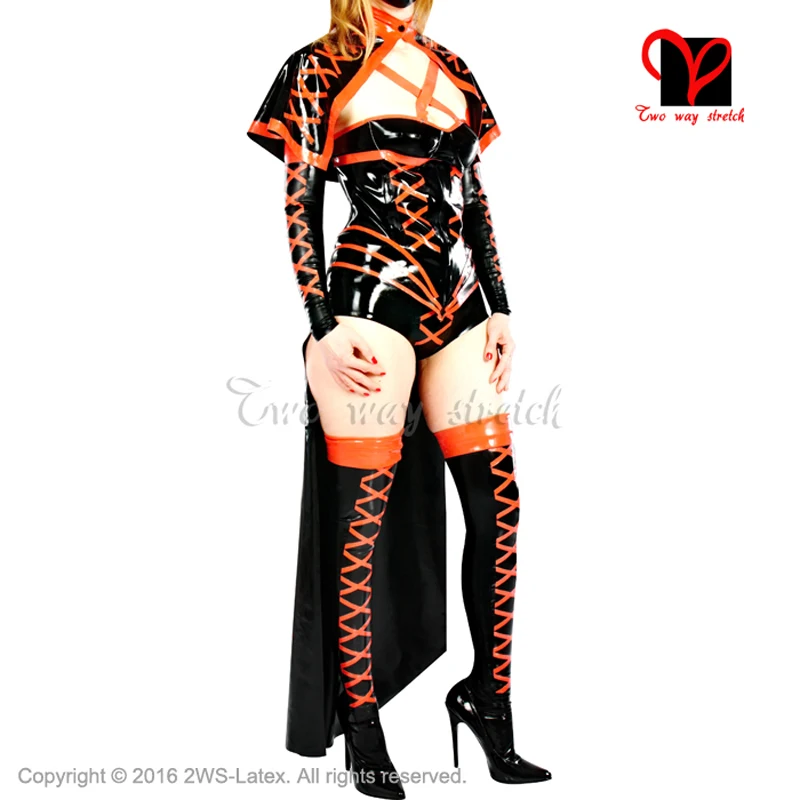 

Latex Corset Rubber Cape Pants Dress Crop Top Gummi Gloves Ninja Underwired Bust Cups Catsuit Playsuit Shawl Jacket Tz-010