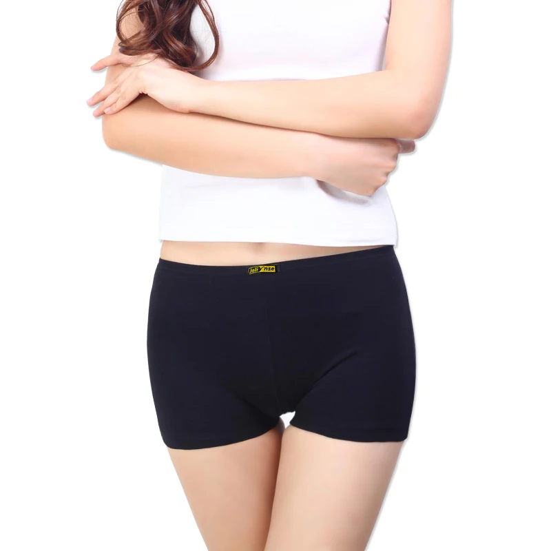 Big Size 3XL Cotton Breathable Boyshorts Boxer Seamless Female Underpant Women Safety Pants Solid Elastic Short Panty Underwear