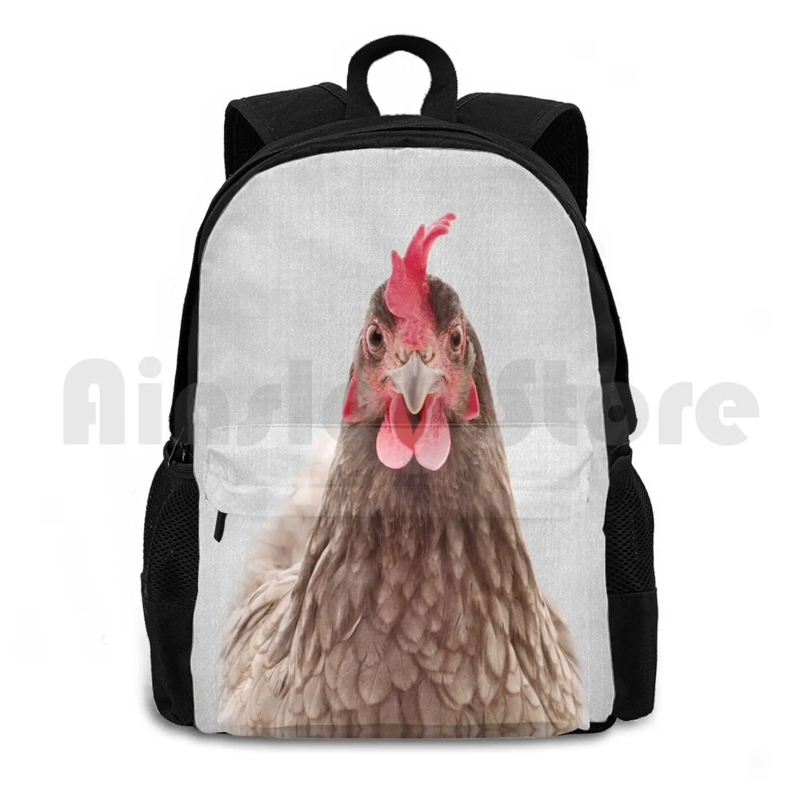 Chicken-Colorful Outdoor Hiking Backpack Waterproof Camping Travel Animal Animals Peekaboo Wild Wildlife Nursery Modern