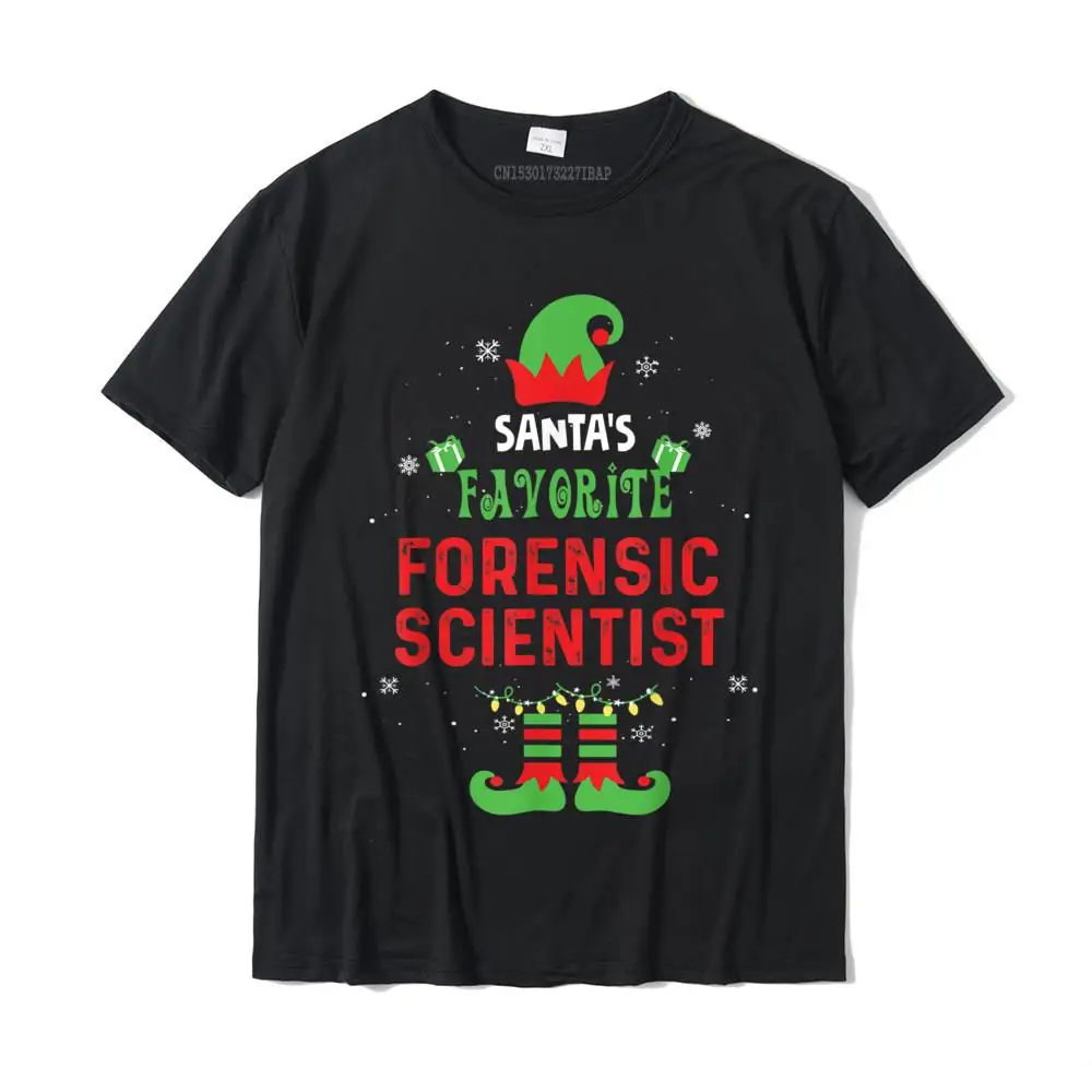 Santa's Favorite Forensic Scientist Christmas Xmas Gift T-Shirt Camisas Hombre PartyCamisa T Shirt Cute Cotton Men T Shirt