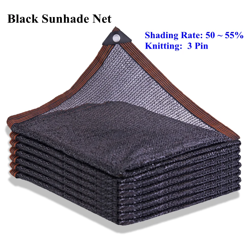 

Black 3 Pin Shading Rate 50~55% Anti-UV HDPE Shading Net Succulent Plant Sunshade Net Outdoor Swimming Pool Cover Sun Shade Net