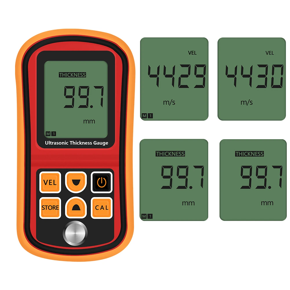 GM100 Ultrasonic Thickness Gauge 1.2-220mm Thickness Tester Steel Thickness Car Paint Testing Measuring Instruments